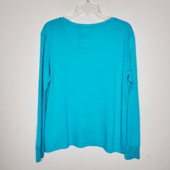 Nike Blue Prep Mixed Print Graphic Long Sleeve Top - Picture 4 of 9